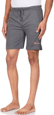 CHROMOZOME Solid Men Dark Grey Basic Shorts