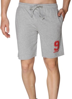 CHROMOZOME Solid Men Grey Sports Shorts