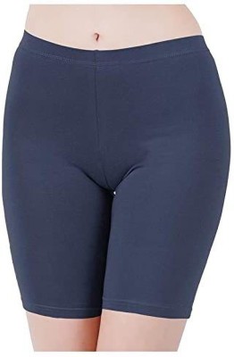 RZODDISH Solid Women Dark Blue Cycling Shorts