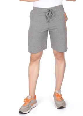 CHROMOZOME Printed Men Dark Grey Basic Shorts