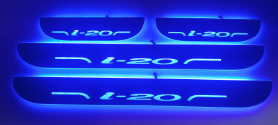 DIAMOND SAJAWAT CAR Door Foot Step For Blue LightH Hyundai I20 Door Sill Plate