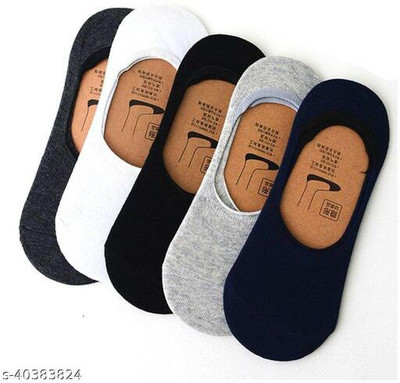 junera creation Unisex Solid Low Cut(Pack of 5)