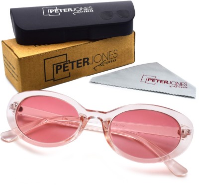 PETER JONES Oval Sunglasses(For Girls, Pink)