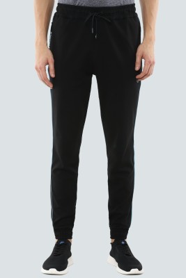 LOUIS PHILIPPE Solid Men Black Track Pants