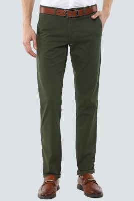 LOUIS PHILIPPE Slim Fit Men Green Trousers