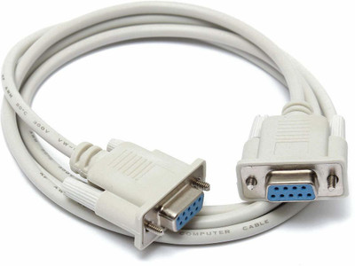 LipiWorld  TV-out Cable Serial RS232 9-Pin 9 Pin Female to Female PC Converter Extension Cable-4Meter(Grey, For Computer)