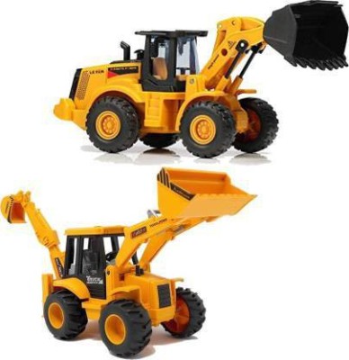 SR Toys combo 2 in 1 combo Construction Trucks JCB for kids 3+years (Yellow, Pack of: 2)(Yellow)