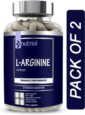Nutriol 1000mg Capsules Per Serving, l arginine supplement (B28) Ultra(2 x 60 Capsules)
