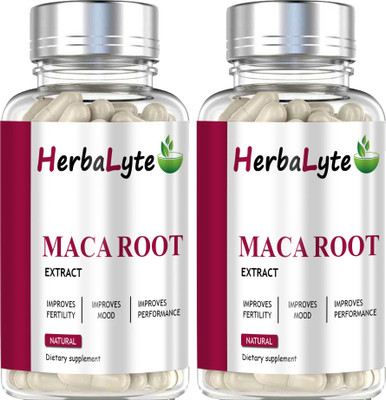 HERBALYTE Maca Root Capsules Enriched with Maca Root Extract for Men (G30) Ultra(2 x 60 Capsules)