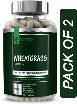 Nutriol Wheatgrass 800 mg Capsules (B50) Pro(2 x 60 No)