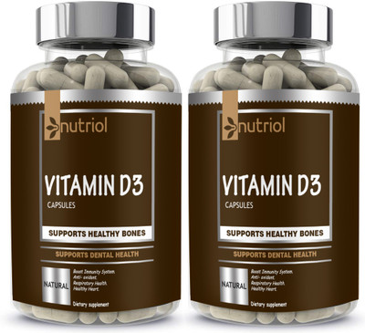 Nutriol Plant Based Vitamin D3 K2 MK7 Supplement Veg (G48) Advanced(120 Capsules)