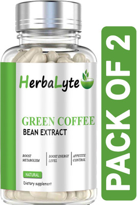 HERBALYTE Green Coffee Bean Extract 800mg for Weight Loss Capsule (B24) Pro(2 x 60 Capsules)