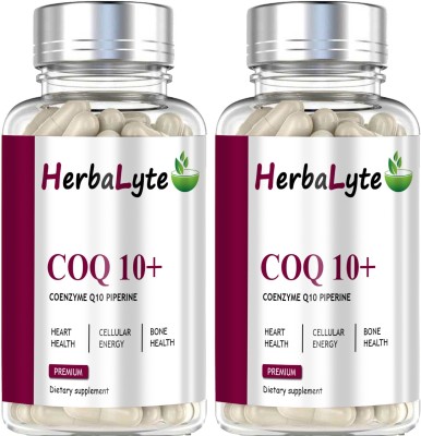 HERBALYTE 120mg Coenzyme Q10 Capsules with Piperine (G51) Pro(2 x 60 Capsules)