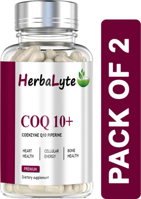 HERBALYTE 120mg Coenzyme Q10 Capsules with Piperine (B51) Advanced(2 x 60 Capsules)
