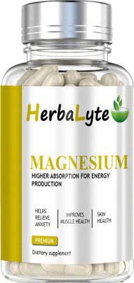 HERBALYTE Chelated Magnesium Glycinate Citrate Oxide Supplement (H31) Advanced(60 Capsules)