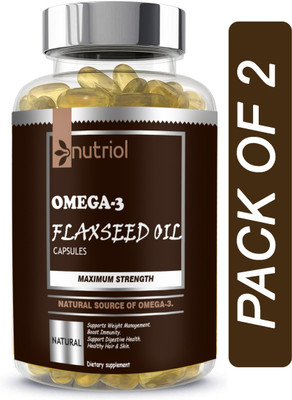 Nutriol Premium Flaxseed extract capsules Omega 369 (B18) Premium(2 x 60 No)