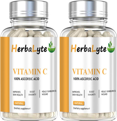 HERBALYTE Organic B Complex Vitamins C and Biotin (G46) Pro(2 x 60 Capsules)