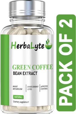 HERBALYTE Green Coffee Bean Extract 800mg for Weight Loss Capsule (B24) Premium(2 x 60 Capsules)