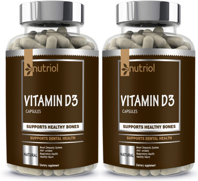 Nutriol Plant Based Vitamin D3 K2 MK7 Supplement Veg (G48) Pro(120 Capsules)