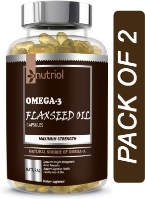 Nutriol Pro Flaxseed extract capsules Omega 369 (B18) Pro(2 x 60 No)