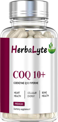 HERBALYTE 120mg Coenzyme Q10 Capsules with Piperine Advanced(30 Capsules)
