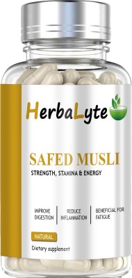 HERBALYTE Safed Musli, safed musli capsule, testosterone booster for men (H37) Ultra(60 Capsules)