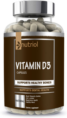 Nutriol Plant Based Vitamin D3 K2 MK7 Supplement Veg (H48) Pro(60 Capsules)