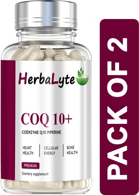 HERBALYTE 120mg Coenzyme Q10 Capsules with Piperine (B51) Ultra(2 x 60 Capsules)