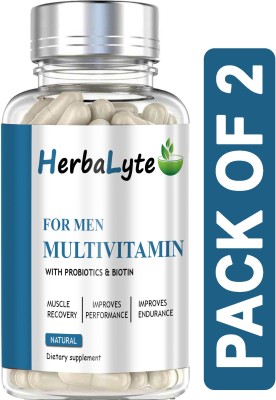 HERBALYTE Multivitamin For Men, Multivitamin Women, Multivitamin Kids (B19) Ultra(2 x 60 Capsules)