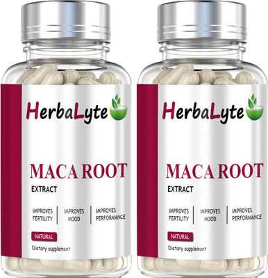 HERBALYTE Maca Root Capsules Enriched with Maca Root Extract for Men (G30) Premium(120 Capsules)