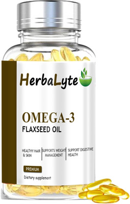 HERBALYTE Ultra Flaxseed extract capsules Omega 369 (H18)(60 Capsules)