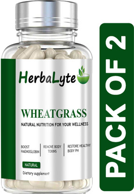 HERBALYTE Wheatgrass 800 mg Capsules (B50)(2 x 60 Capsules)
