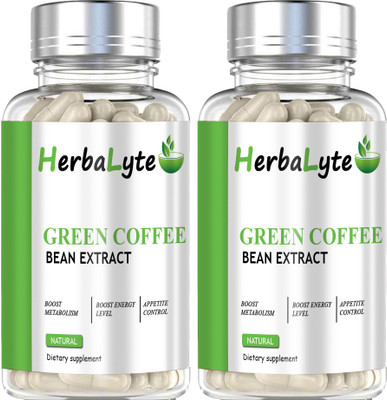 HERBALYTE Green Coffee Bean Extract 800mg for Weight Loss Capsule (G24) Ultra(2 x 60 Capsules)