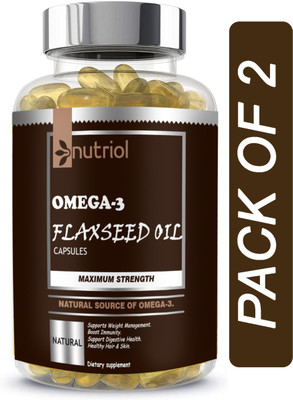 Nutriol Ultra Flaxseed extract capsules Omega 369 (B18)(2 x 60 Capsules)