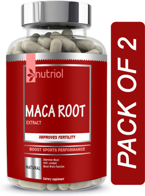 Nutriol Maca Root Capsules Enriched with Maca Root Extract for Men (B30) Ultra(2 x 60 No)