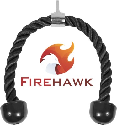 Firehawk Tricep Rope Cable Attachment 27 Exercise Machine Attachments Pulley System Multi-training Bar(Black, Silver)