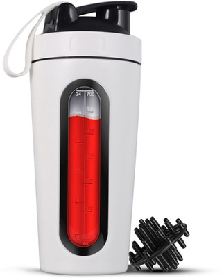 BURRDOFF 900 ml Steel Shaker(Pack of 1, White)