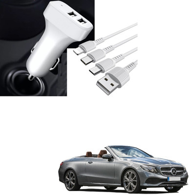 AuTO ADDiCT 20.5 W Turbo Car Charger(White, With USB Cable)