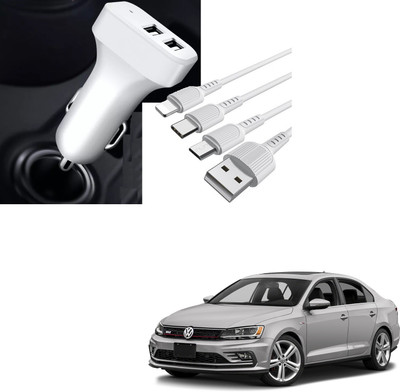 AuTO ADDiCT 20.5 W Turbo Car Charger(White, With USB Cable)
