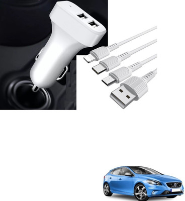 AuTO ADDiCT 20.5 W Turbo Car Charger(White, With USB Cable)