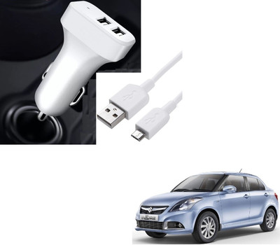 AuTO ADDiCT 20.5 W Turbo Car Charger(White, With USB Cable)