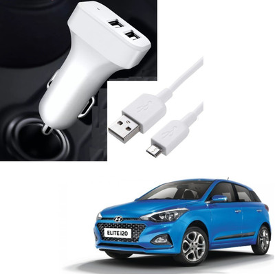 AuTO ADDiCT 20.5 W Turbo Car Charger(White, With USB Cable)