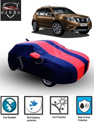 J S R Car Cover For Nissan Terrano (With Mirror Pockets)(Red, Blue)