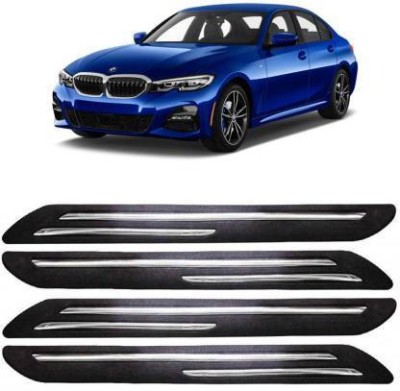 CABIX Stainless Steel, Plastic Car Bumper Guard(Black, Pack of 4, BMW, 325i)