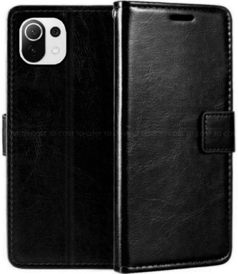 COST TO COST Flip Cover for Xiaomi 11 Lite NE 5G leather Flip Cover, Mi 11 Lite 5g 2109119DG 2107119DC(Black, Dual Protection, Pack of: 1)