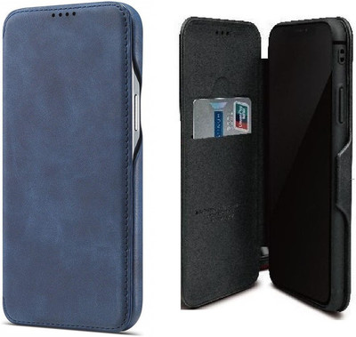 realtech Flip Cover for iPhone 13 Mini (5.4 Inch)(Blue, Grip Case, Pack of: 1)