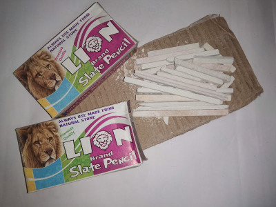 juturus Lion Thin Slate Pencils 400g Writing Chalk(40 Sticks)