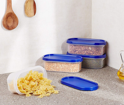Analog Kitchenware Polypropylene Grocery Container  - 500 ml(Pack of 4, Blue)