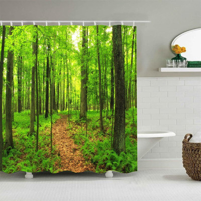 Tample Fab 214 cm (7 ft) Door Polyester Room Darkening Curtain (Pack Of 2)(Green, Printed)