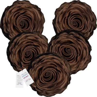 indoAmor Satin Cushions Cover(Pack of 5, 40 cm*40 cm, Brown)